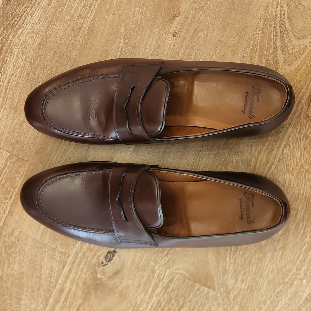 Formale Italian Loafers US 9.5/UK 8.5 Dark Brown